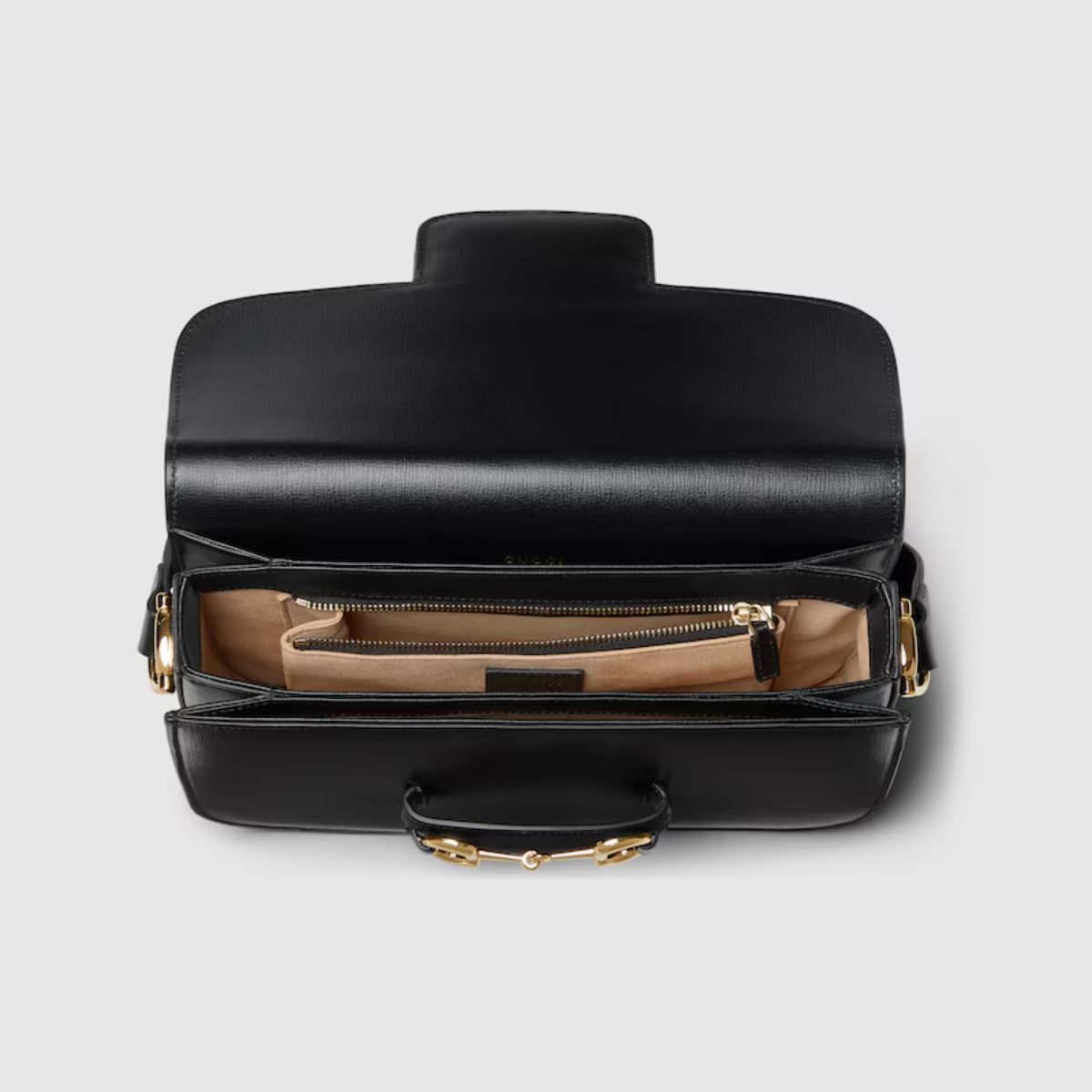 Bolsa De Ombro Horsebit 1955 Médio Preto