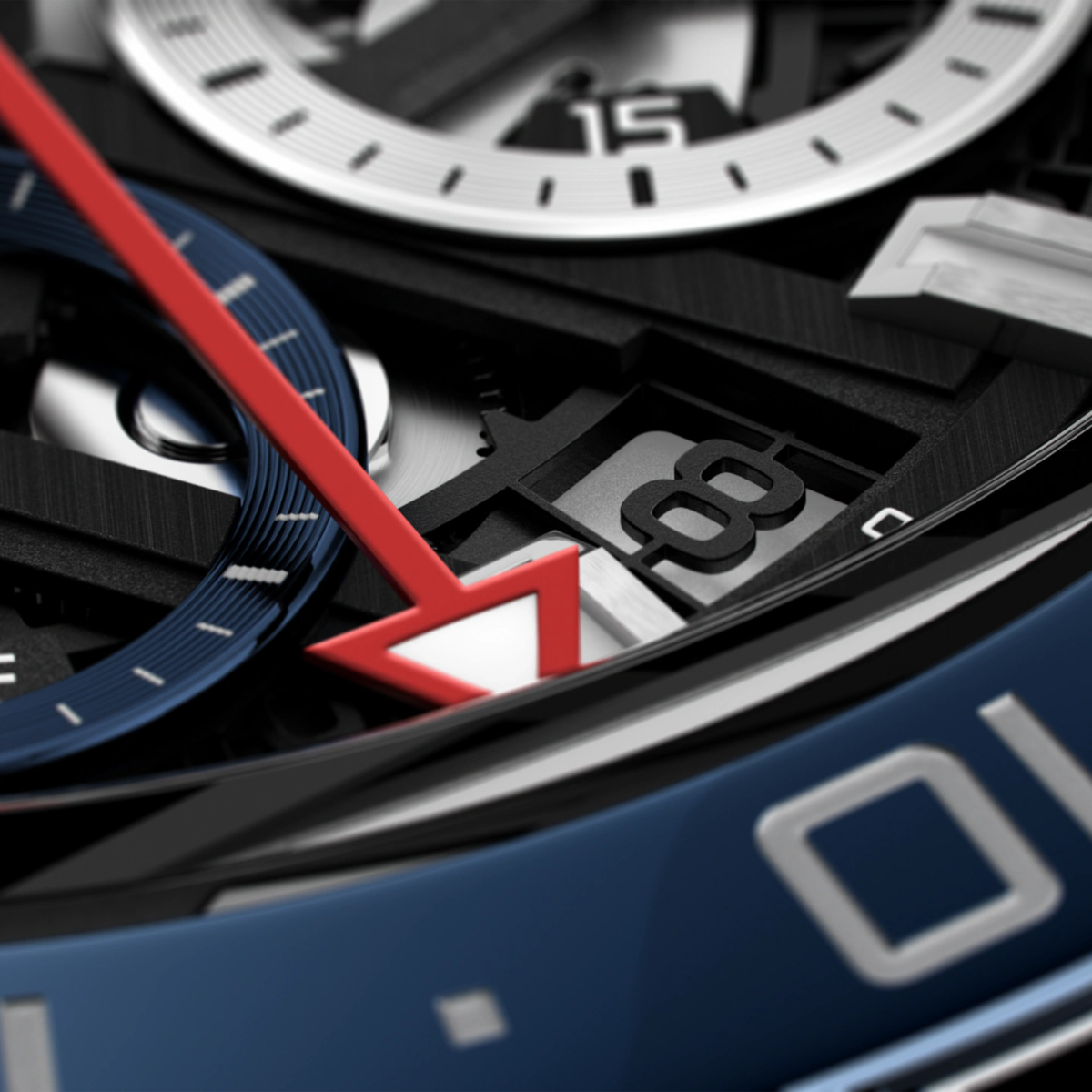 Relógio T.H Carrera GMT Twin Time Azul e Preto