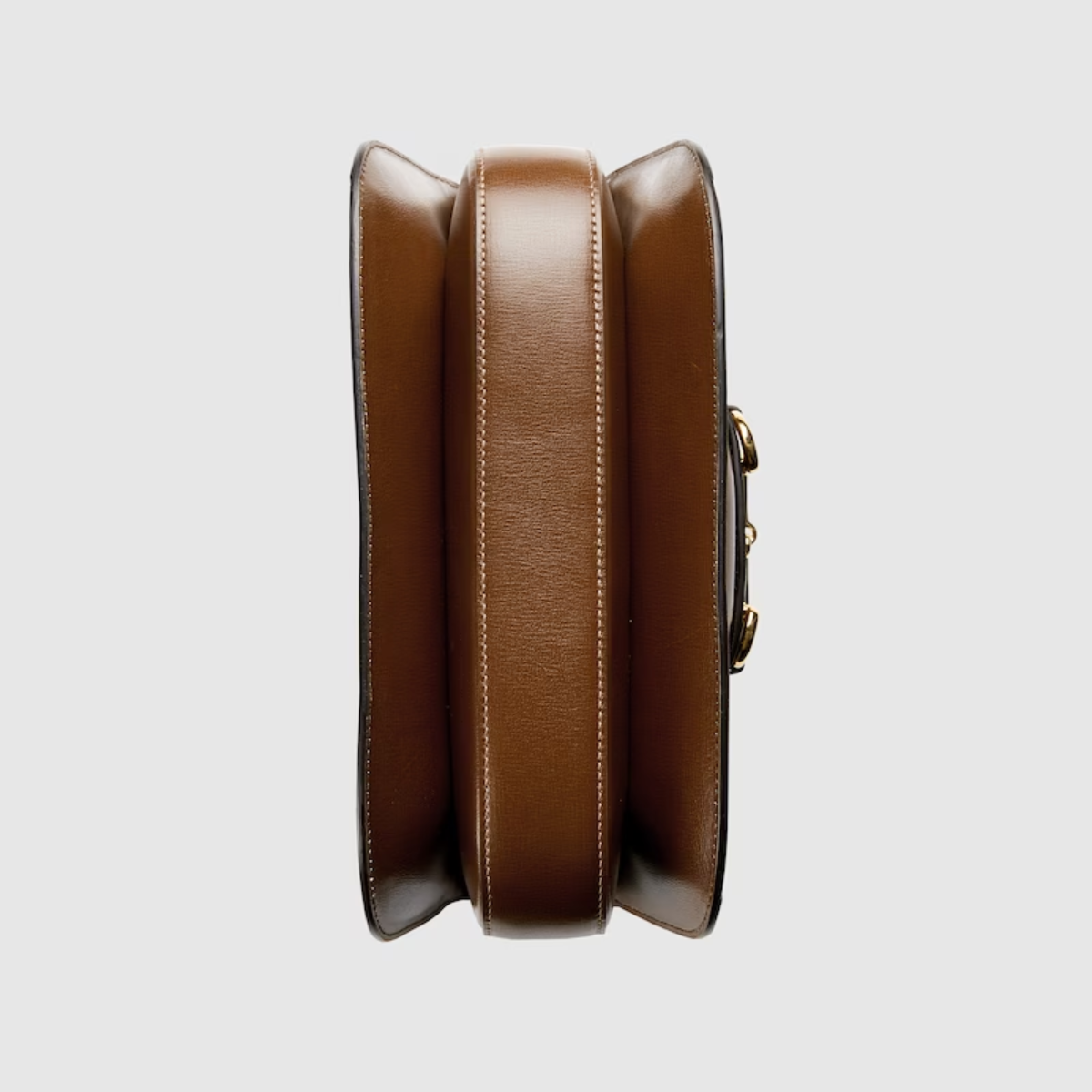 Bolsa De Ombro Horsebit 1955 Médio Marrom Estampada