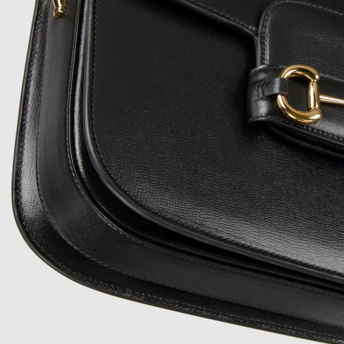 Bolsa De Ombro Horsebit 1955 Médio Preto