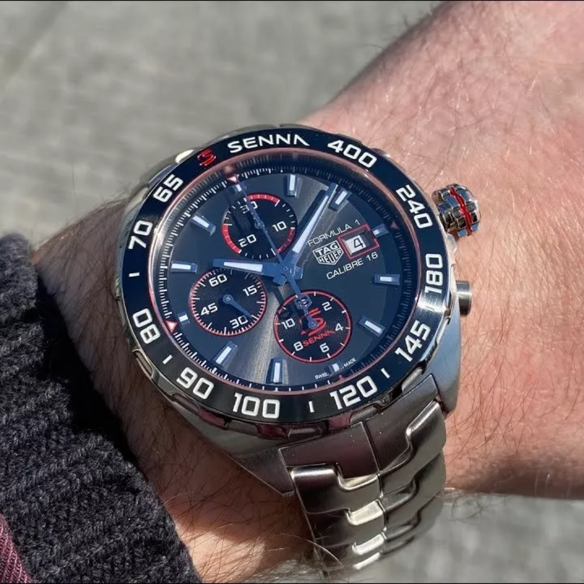 Relógio T.H Formula 1 Senna Edição Especial - Prata 925