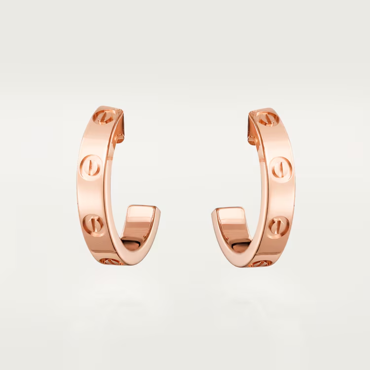 Brincos Love Argola  - Ouro Rose