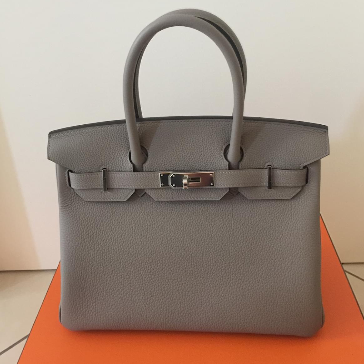 Bolsa Hermes Birkin 30 Cinza