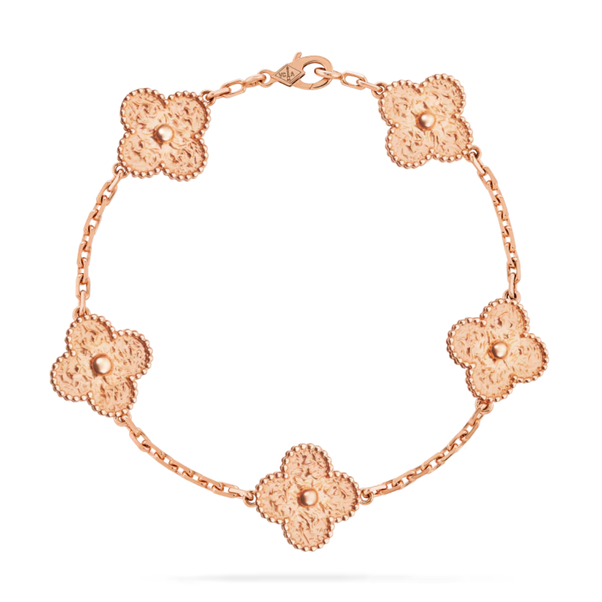 Pulseira Vintage Alhambra 5 Trevos Discovery - Ouro Rose