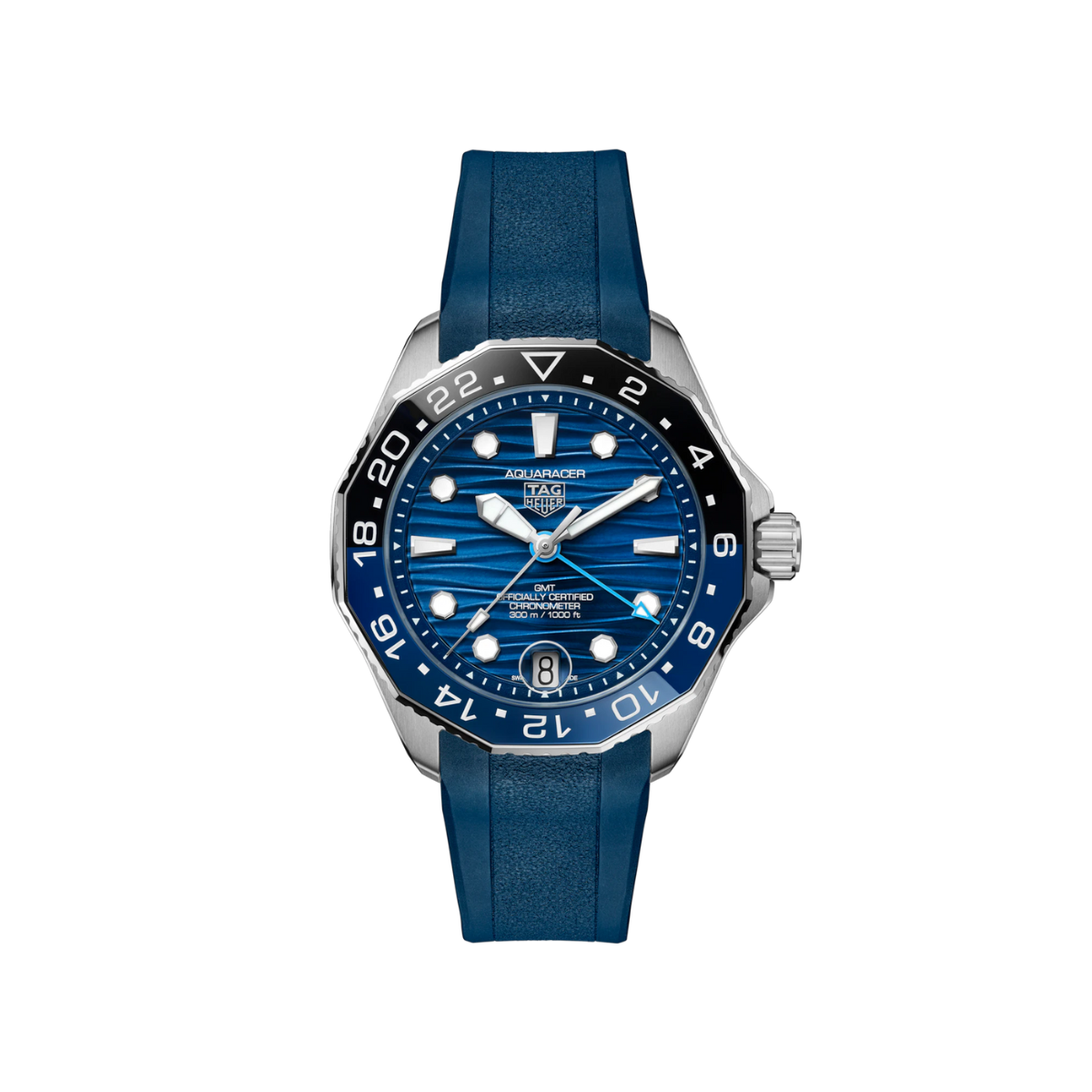 Relógio T.h Aquaracer Azul Professional 300 Date GMT