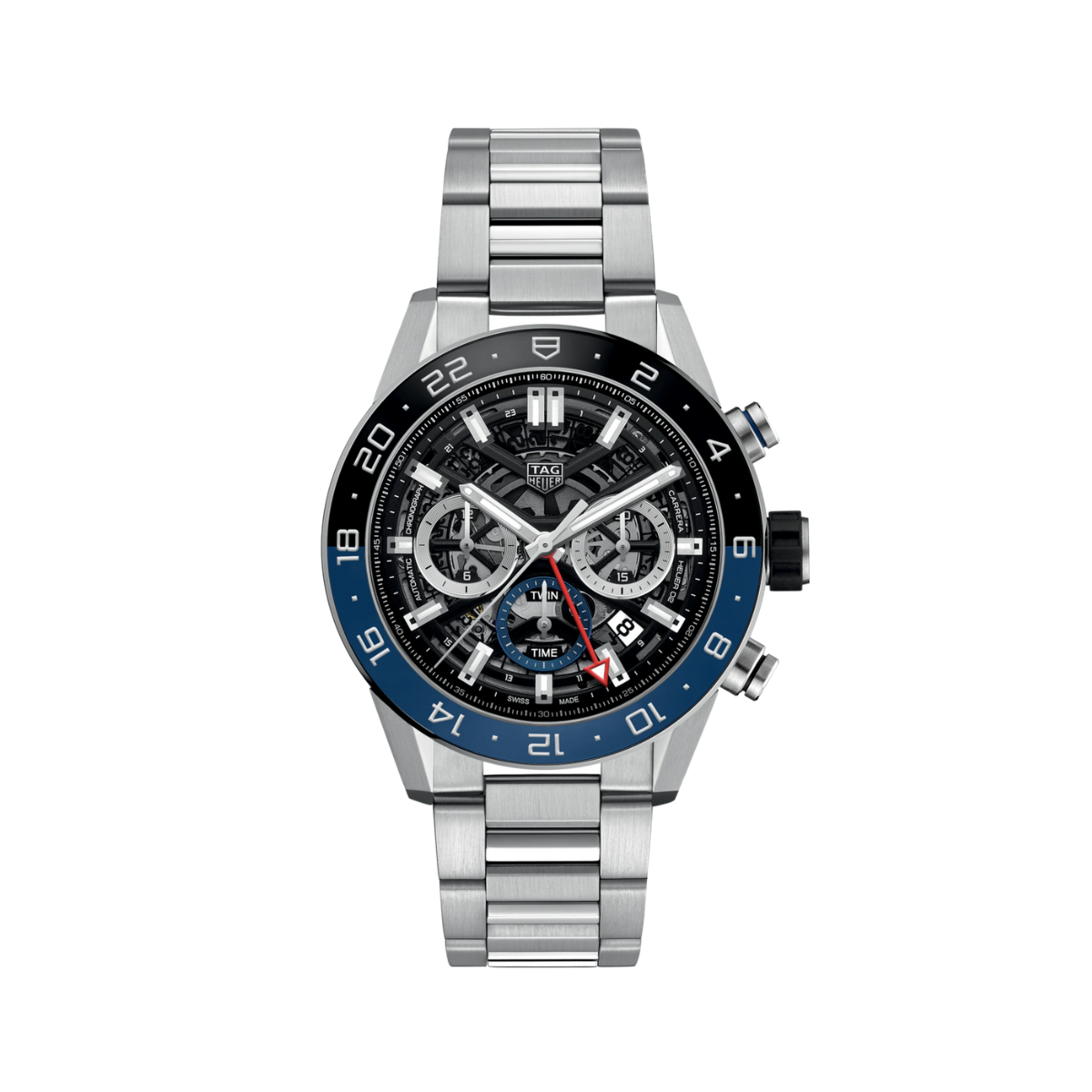 Relógio T.H Carrera GMT Twin Time Azul e Preto