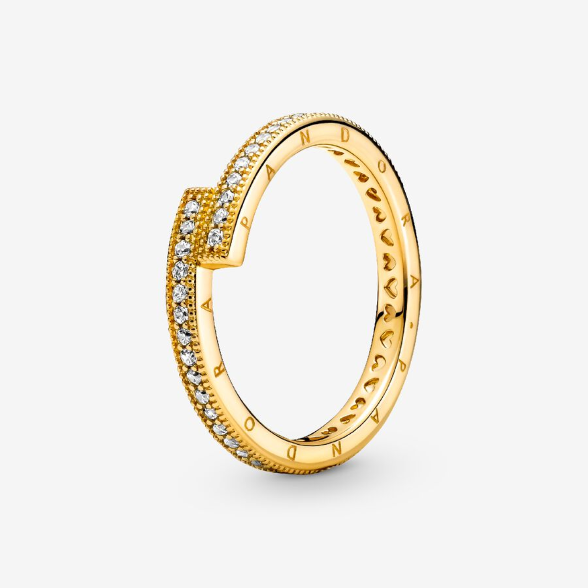 Anel Sobreposto Cravejado - Ouro 18K