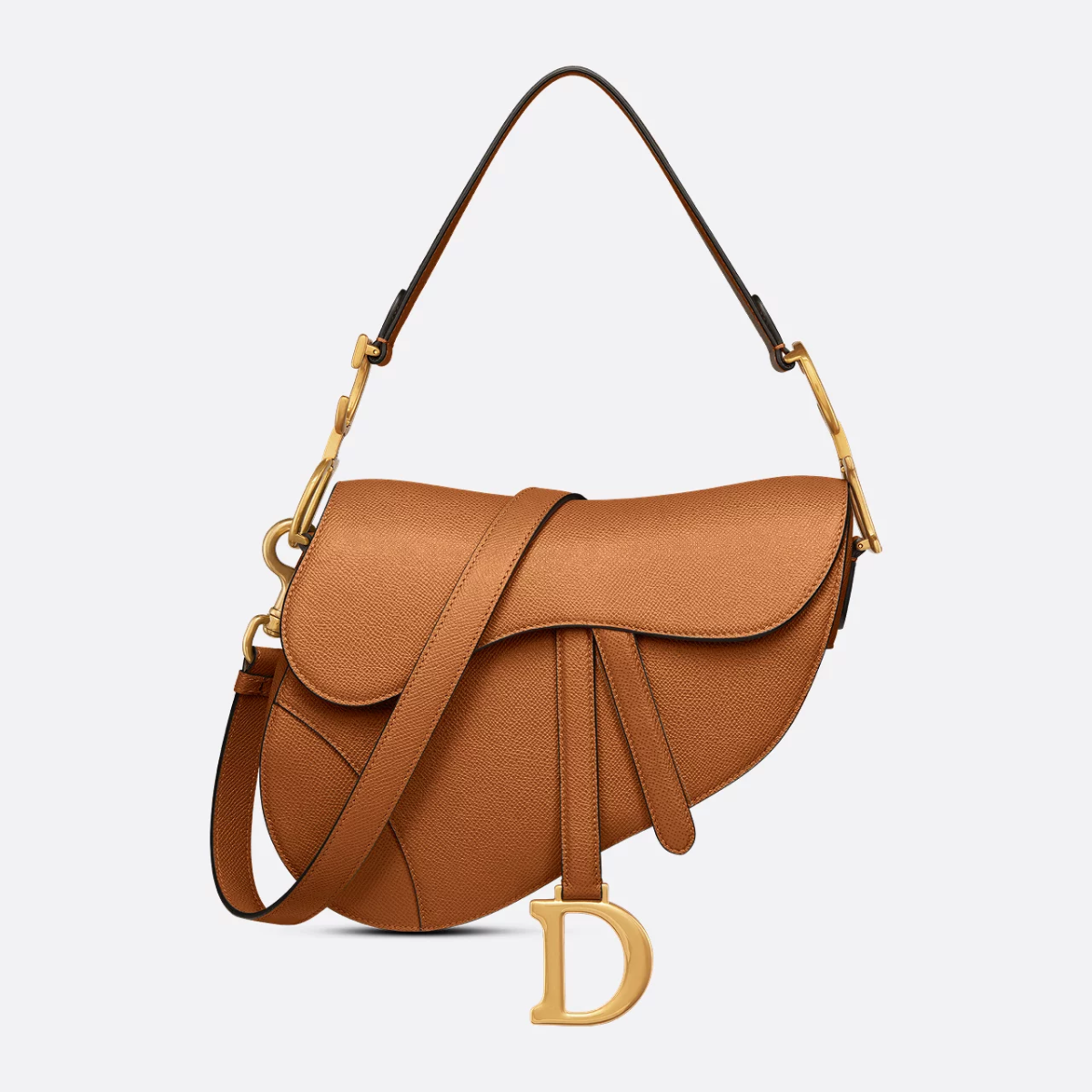 Bolsa Saddle Couro Marrom