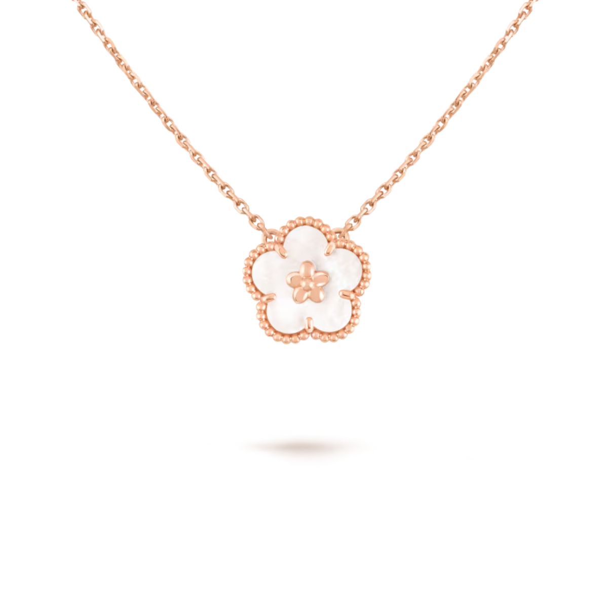 Colar Lucky Spring Flor de Ameixa - Ouro Rose