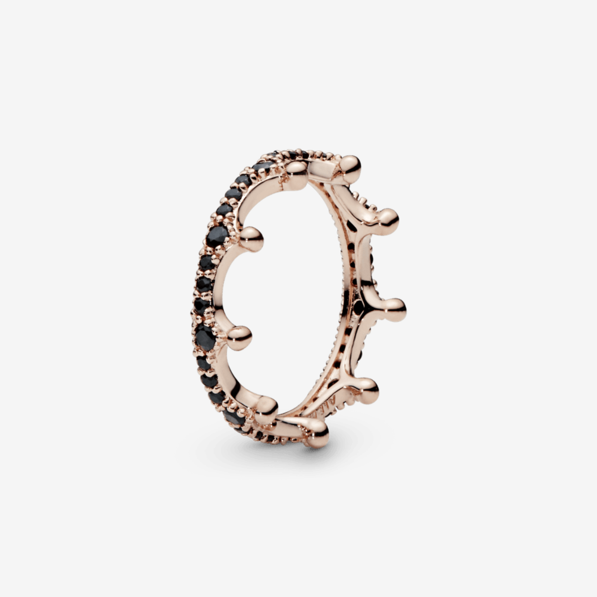 Anel Coroa da Princesa Moderna - Ouro Rose