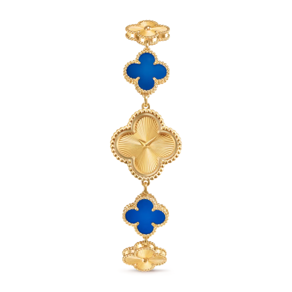 Relógio VCA Sweet Alhambra Trevo Azul - Ouro 18K