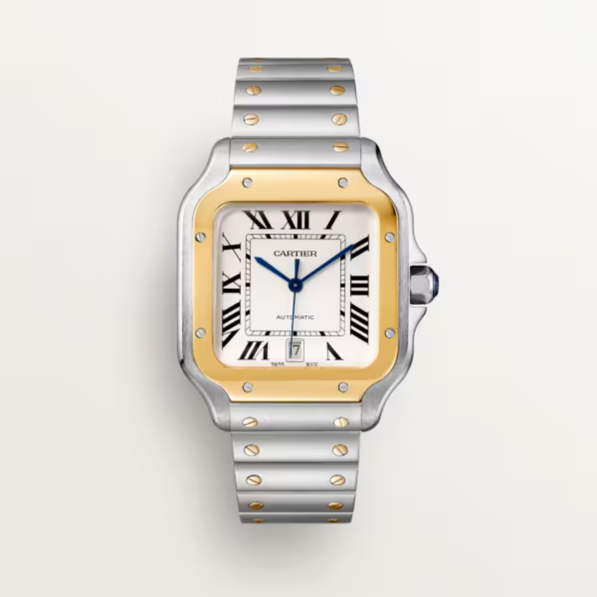Relógio Santos de Cartier Large Detalhes Dourado