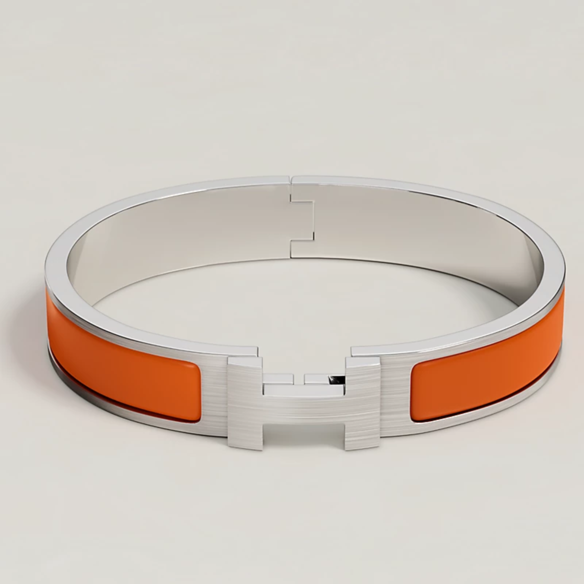 Pulseira Clic HH Laranja - Prata 925
