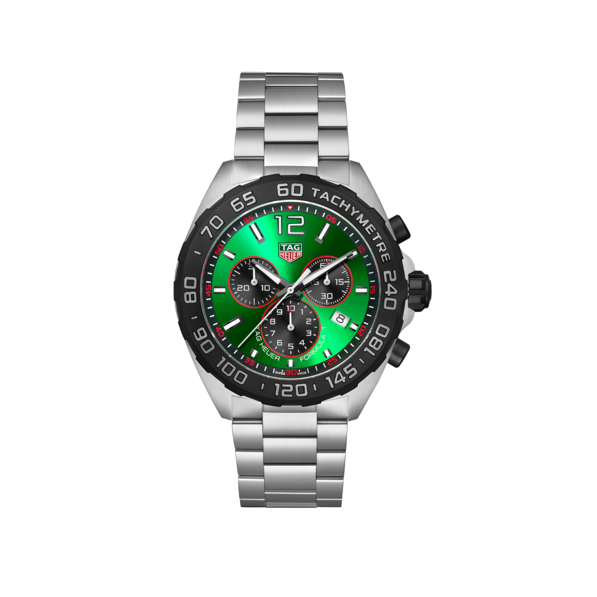 Relógio T.H Formula 1 Tachymetre Fundo Verde