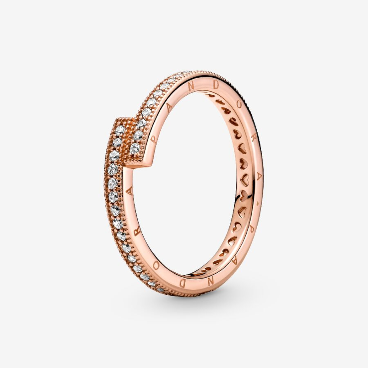 Anel Sobreposto Cravejado - Ouro Rose