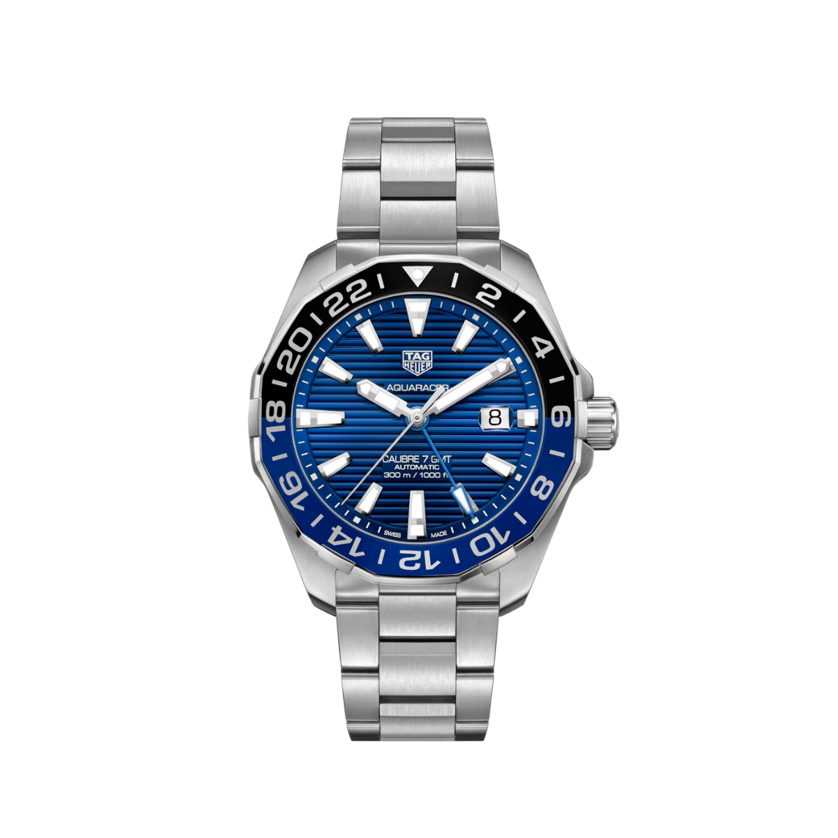 Relógio T.H Aquaracer Azul e Preto GMT "Batman"