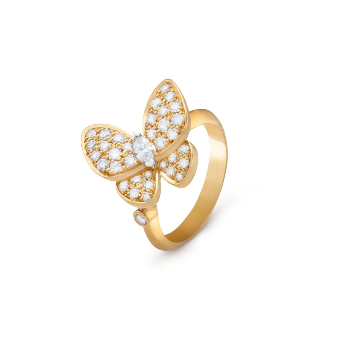 Anel Butterfly Pavé - Ouro 18K