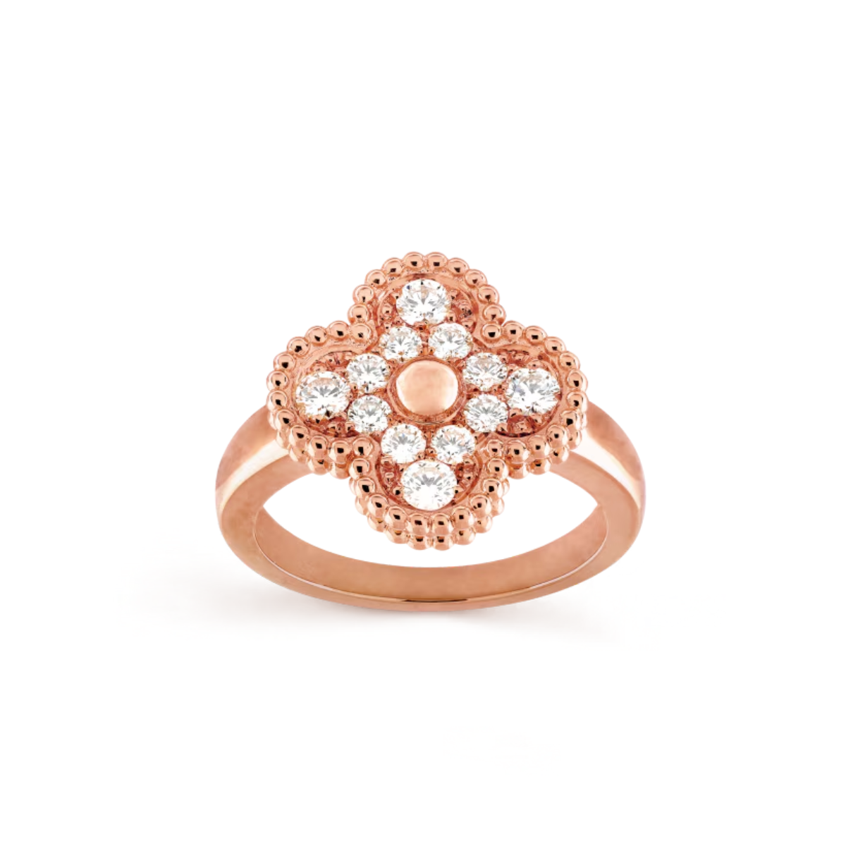 Anel Vintage Alhambra Snowflake - Ouro Rose