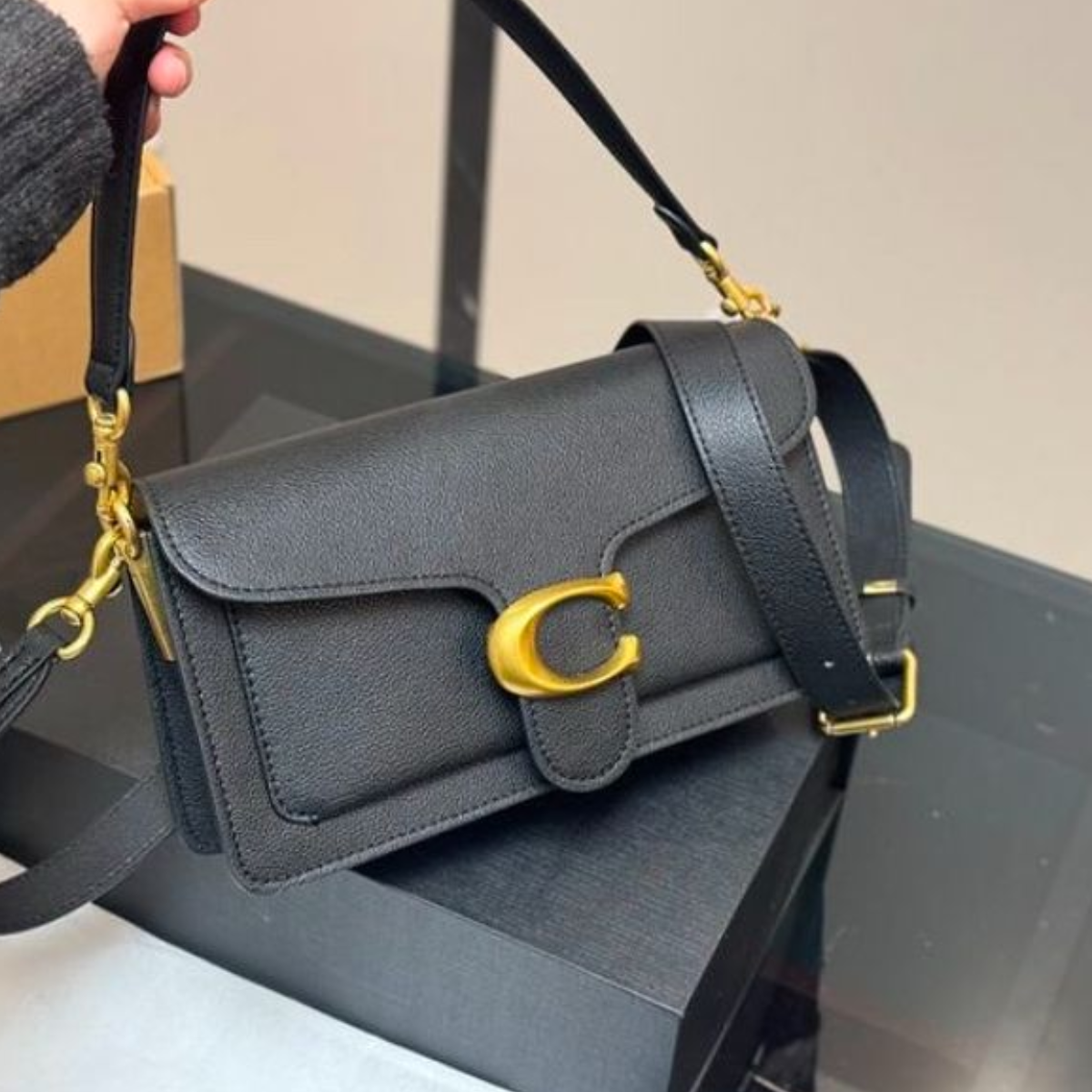 Bolsa Coach Tabby Shoulder Preto