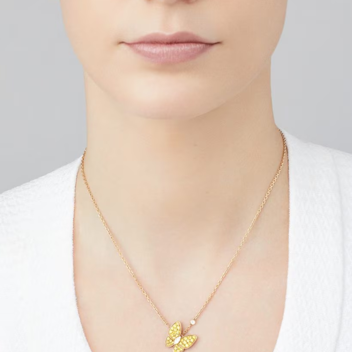 Brincos Two Butterfly Pavé e Laranja
