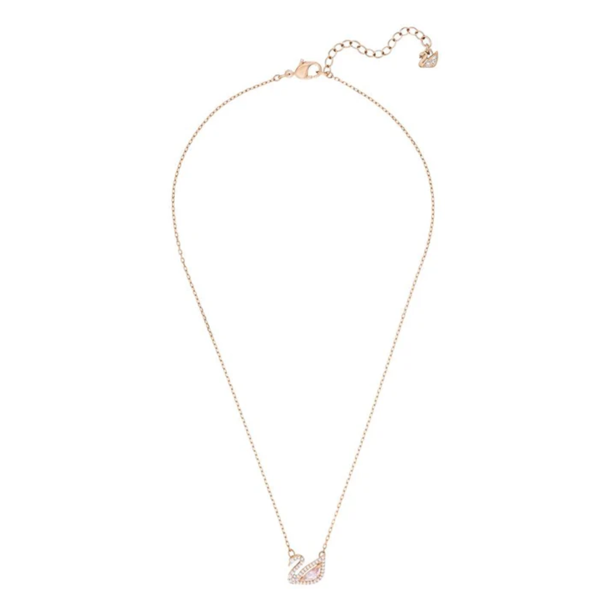 Colar Dazzling Swan Rose Gold Plating - Prata 925