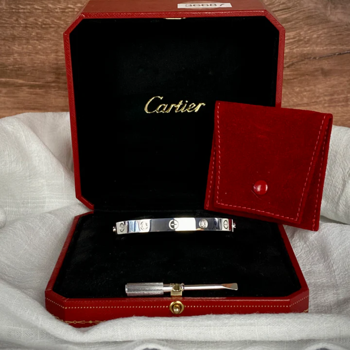 Bracelete Classic Love Cravejado - Prata 925