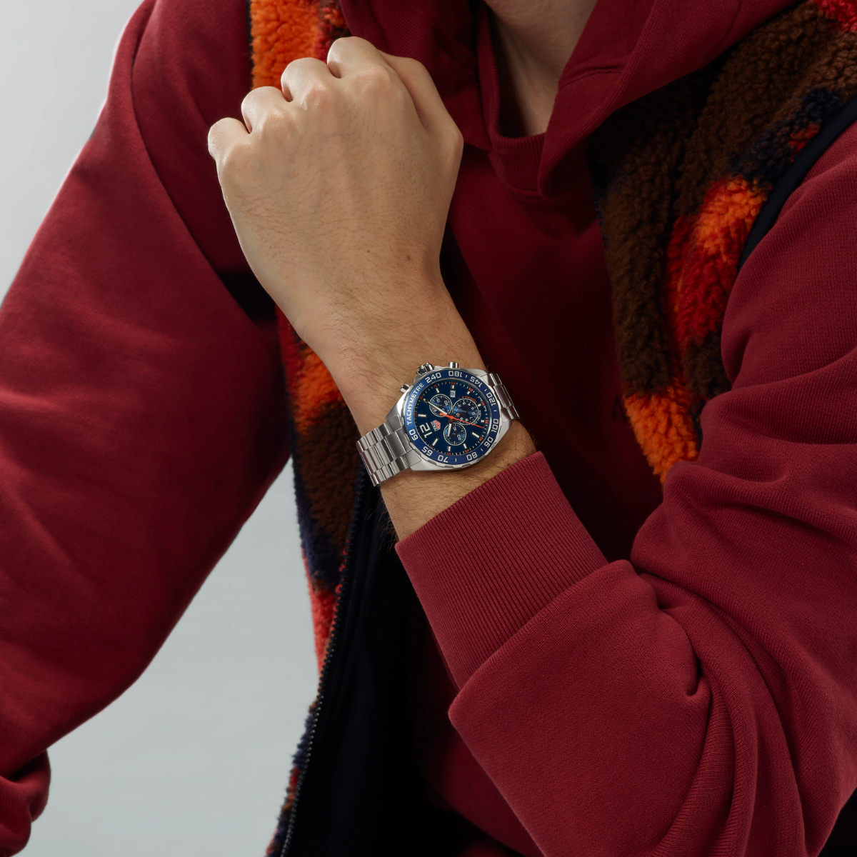 Relógio T.H Formula 1 Chronograph Fundo Azul
