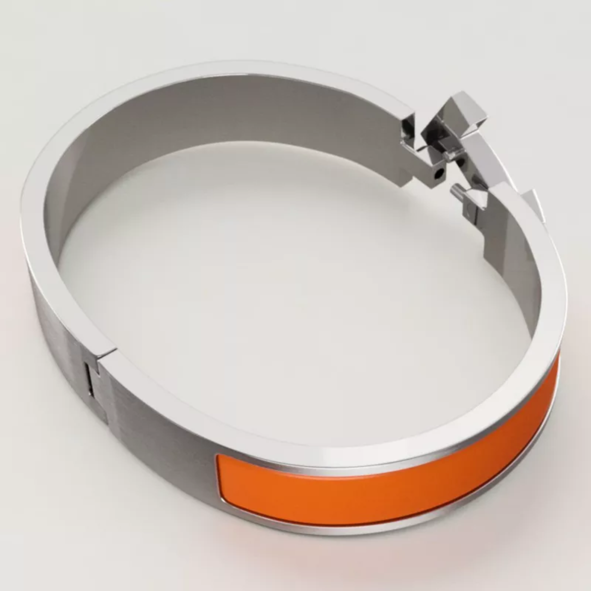 Pulseira Clic HH Laranja - Prata 925