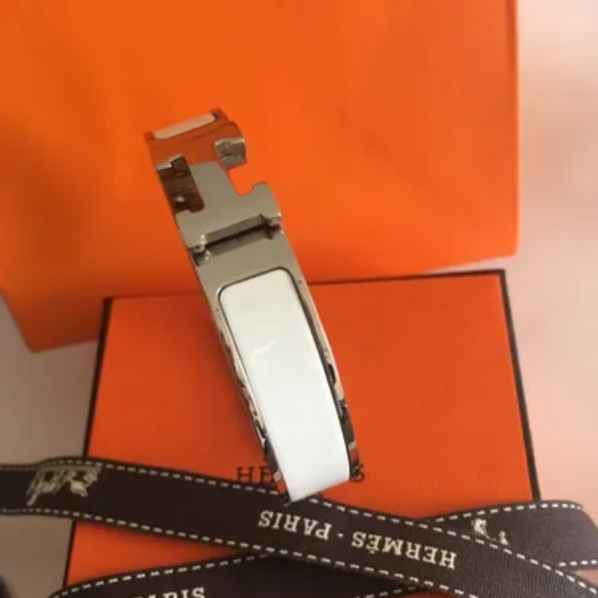 Pulseira Clic H Branco - Prata 925
