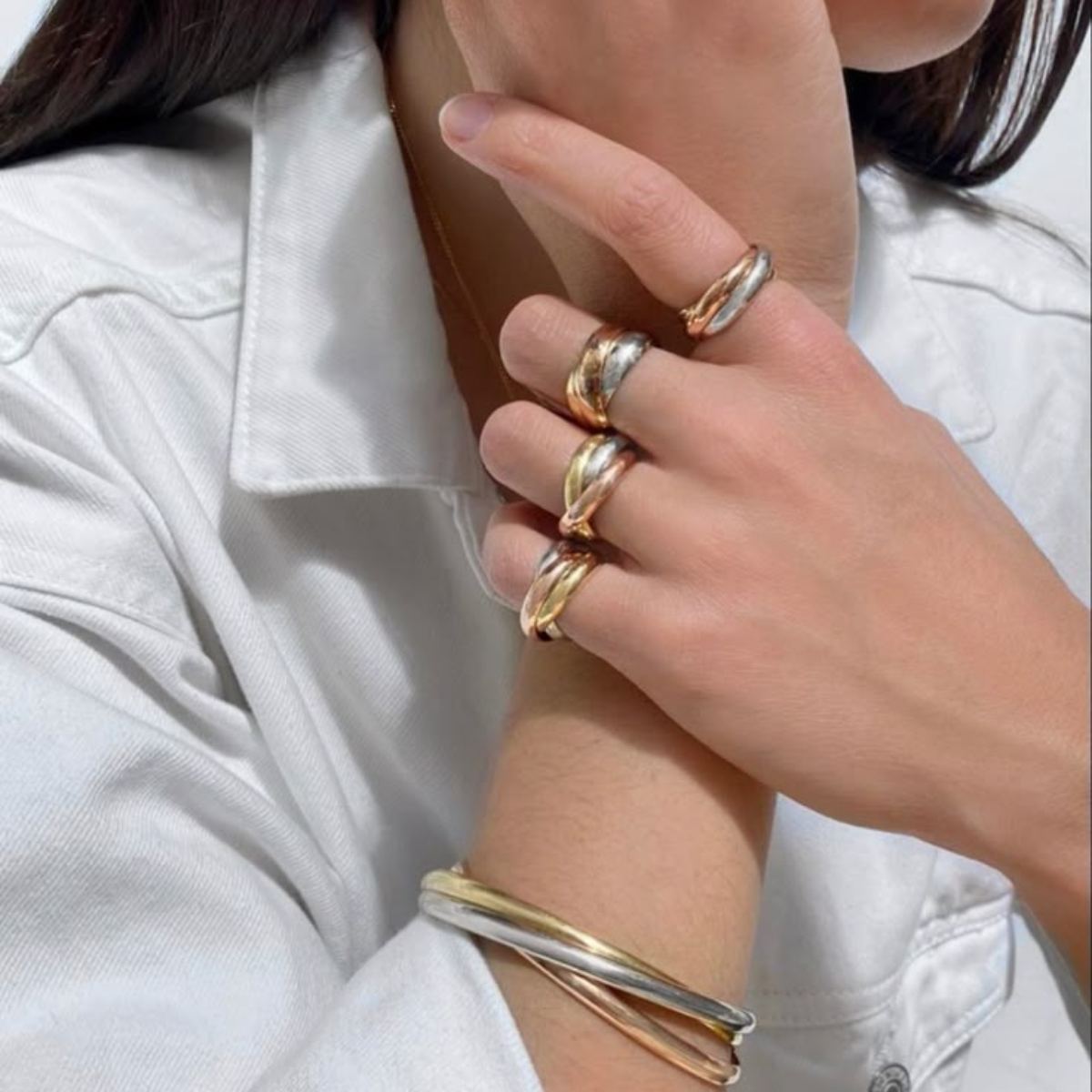 Bracelete Trinity Clássico - Prata 925