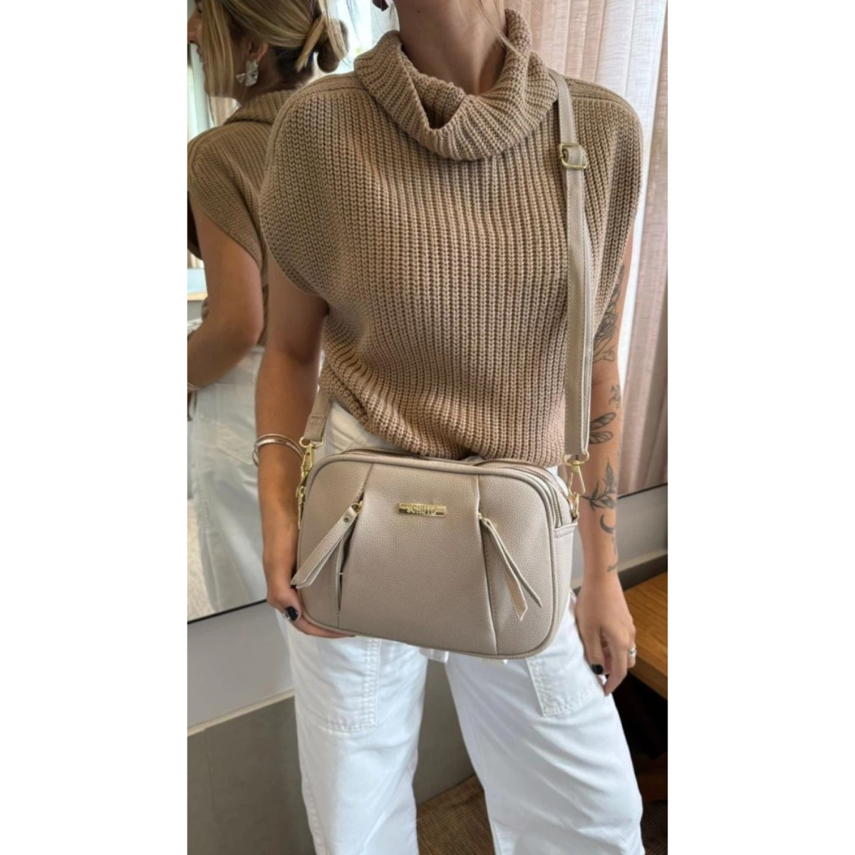 Bolsa Schutz Divisória Off White
