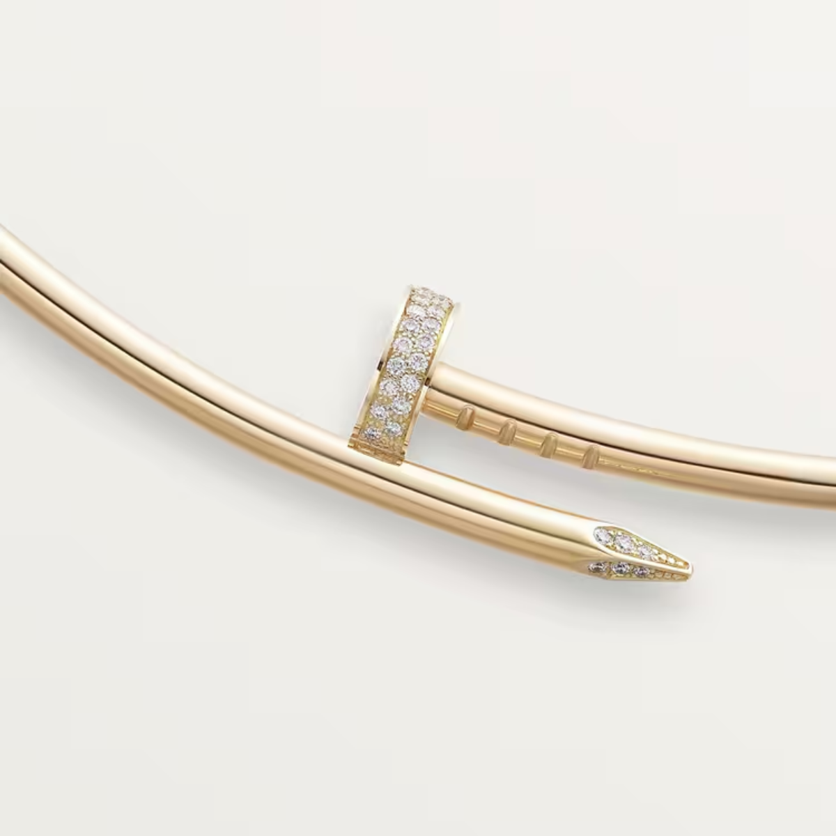Colar Choker Prego Just Un Clou Cravejado - Ouro 18K