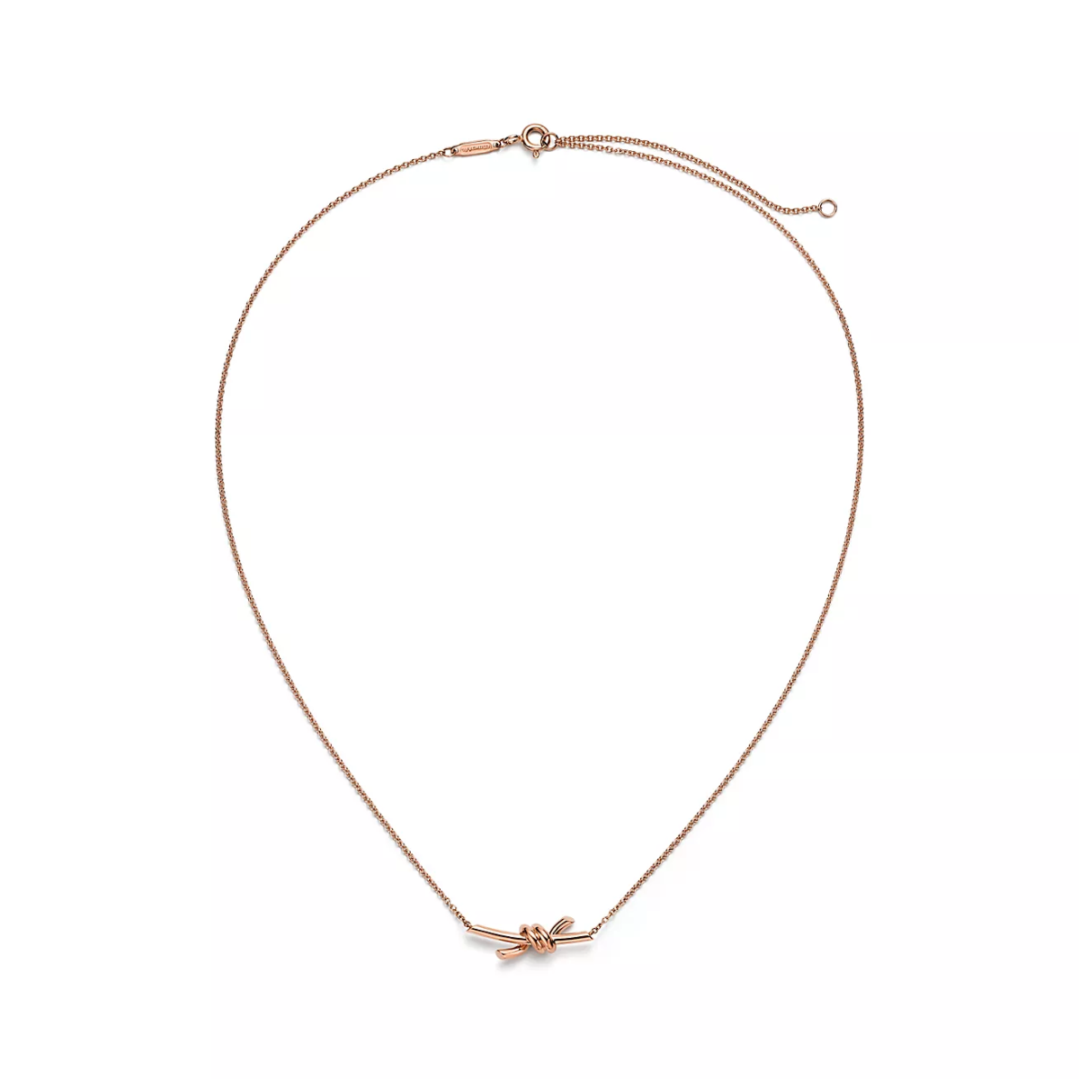 Colar Knot Nó Pingente Pequeno - Ouro Rose