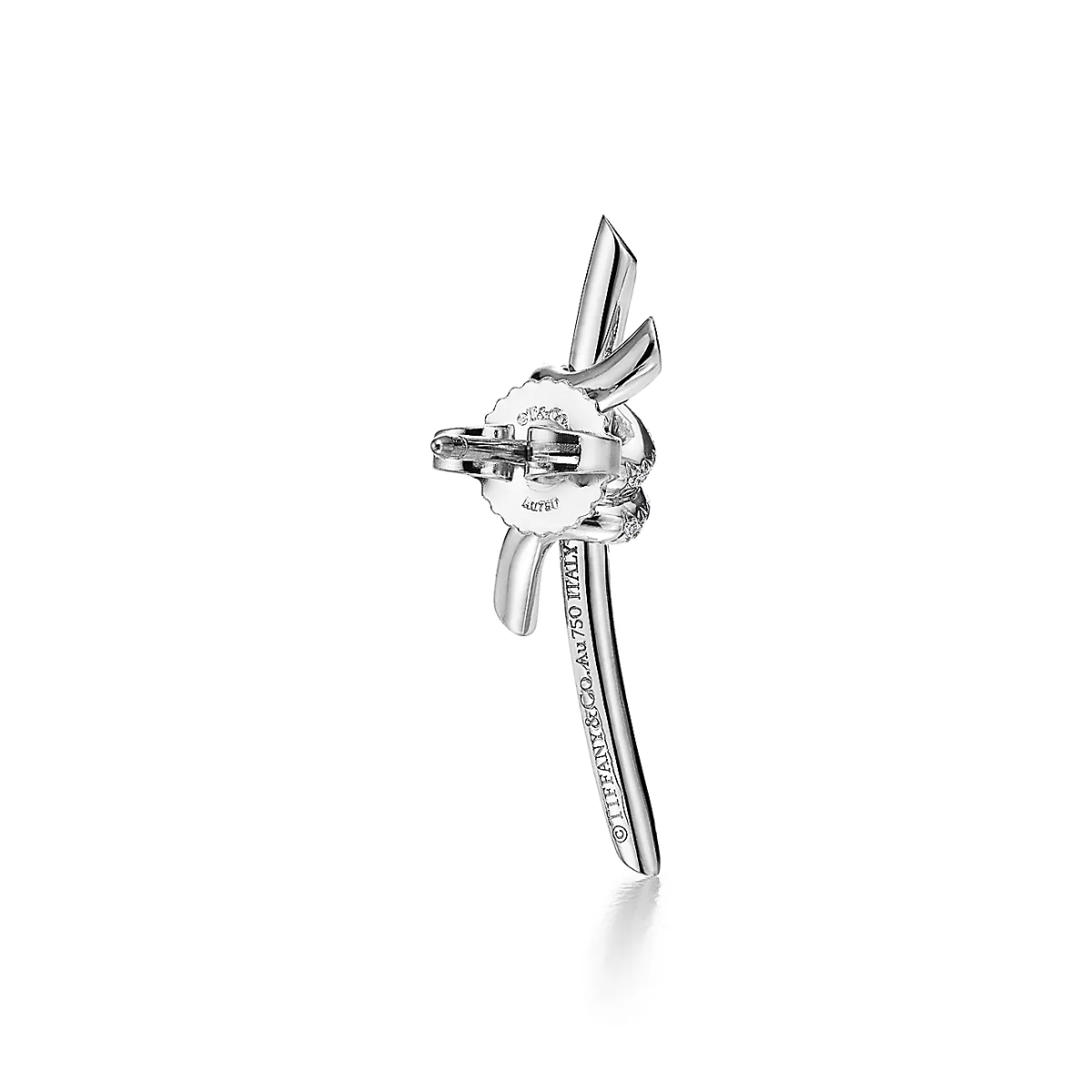 Brinco Knot Nó Cravejado Médio - Prata 925