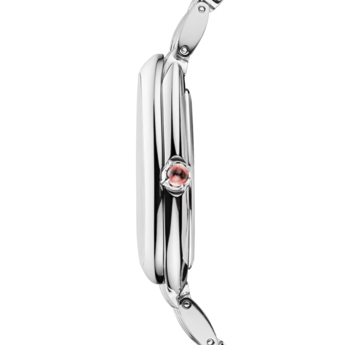 Relogio Serpenti Cravejado Fundo Branco - Prata 925