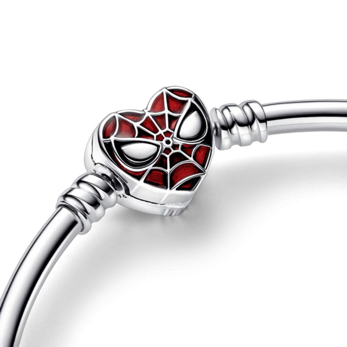 Bracelete Rígido Marvel Homem-Aranha - Prata 925