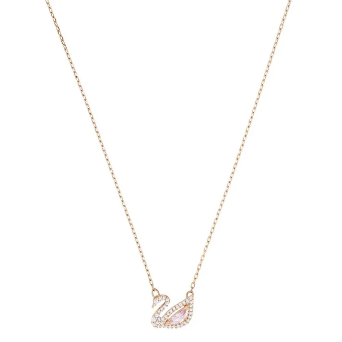 Colar Dazzling Swan Rose Gold Plating - Prata 925