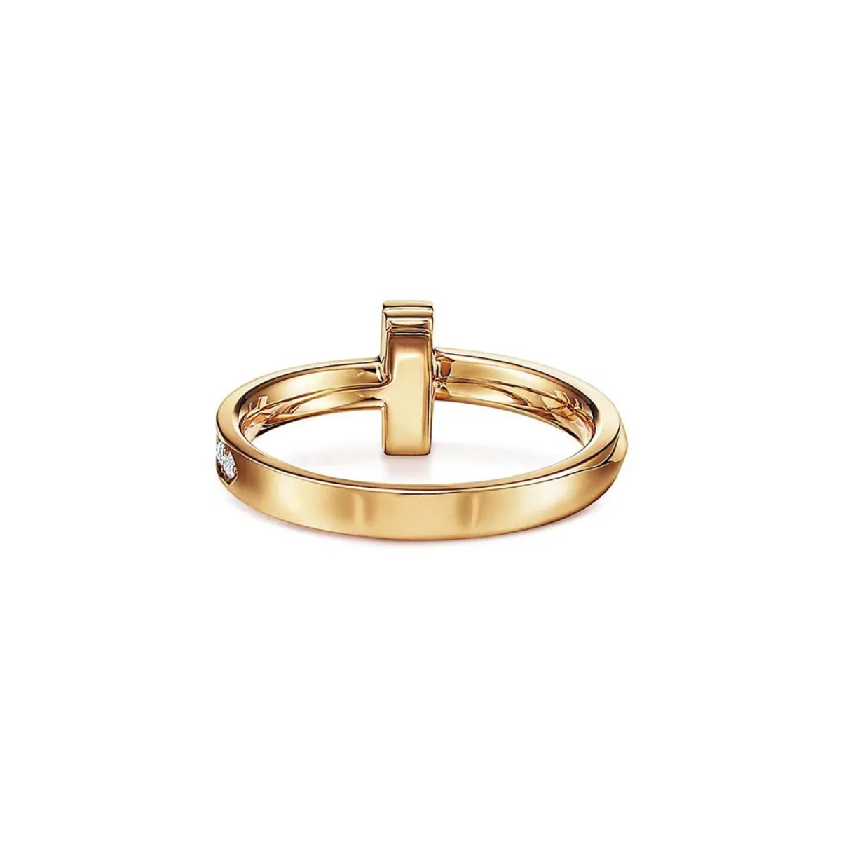 Anel T1 Cravejado - Ouro 18K