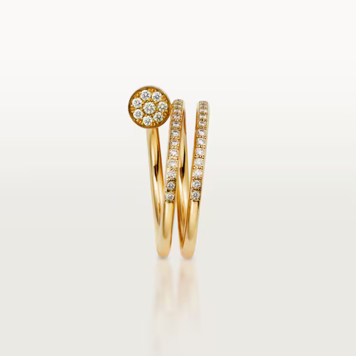 Anel Classic Triplo Prego Juste un Clou Cravejado - Ouro 18K