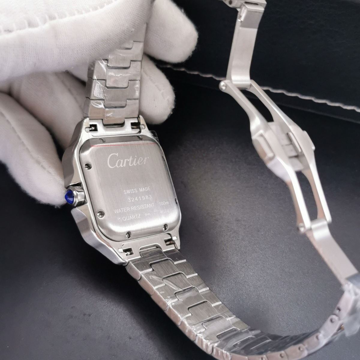 Relógio Santos de Cartier Detalhes Dourado