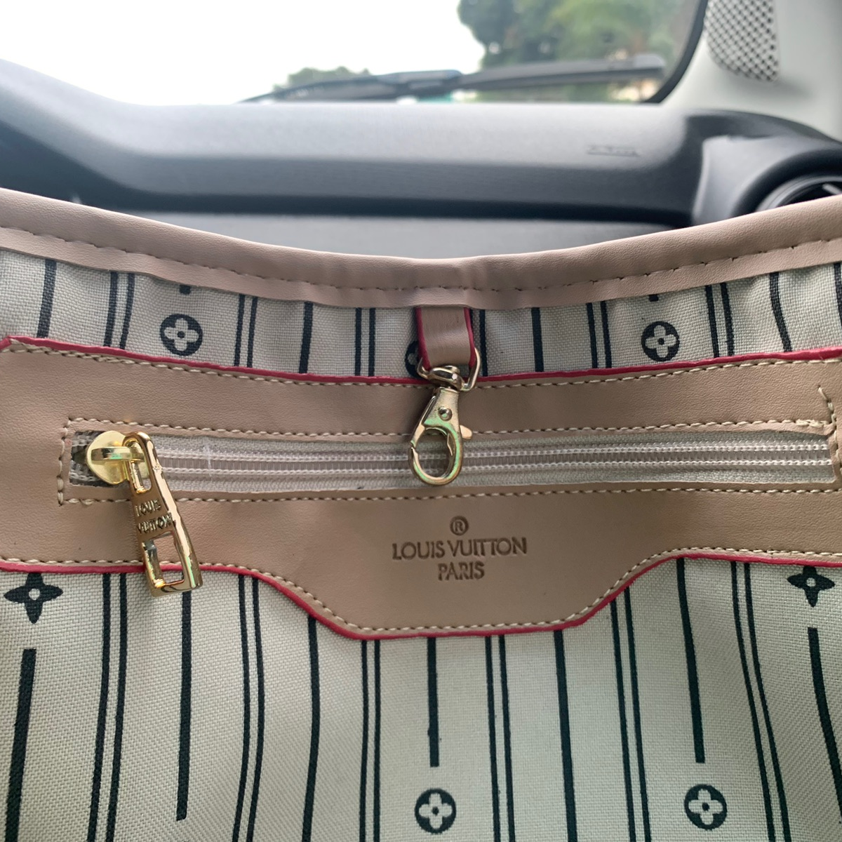 Bolsa LV Neverfull Grande Xadrez Claro