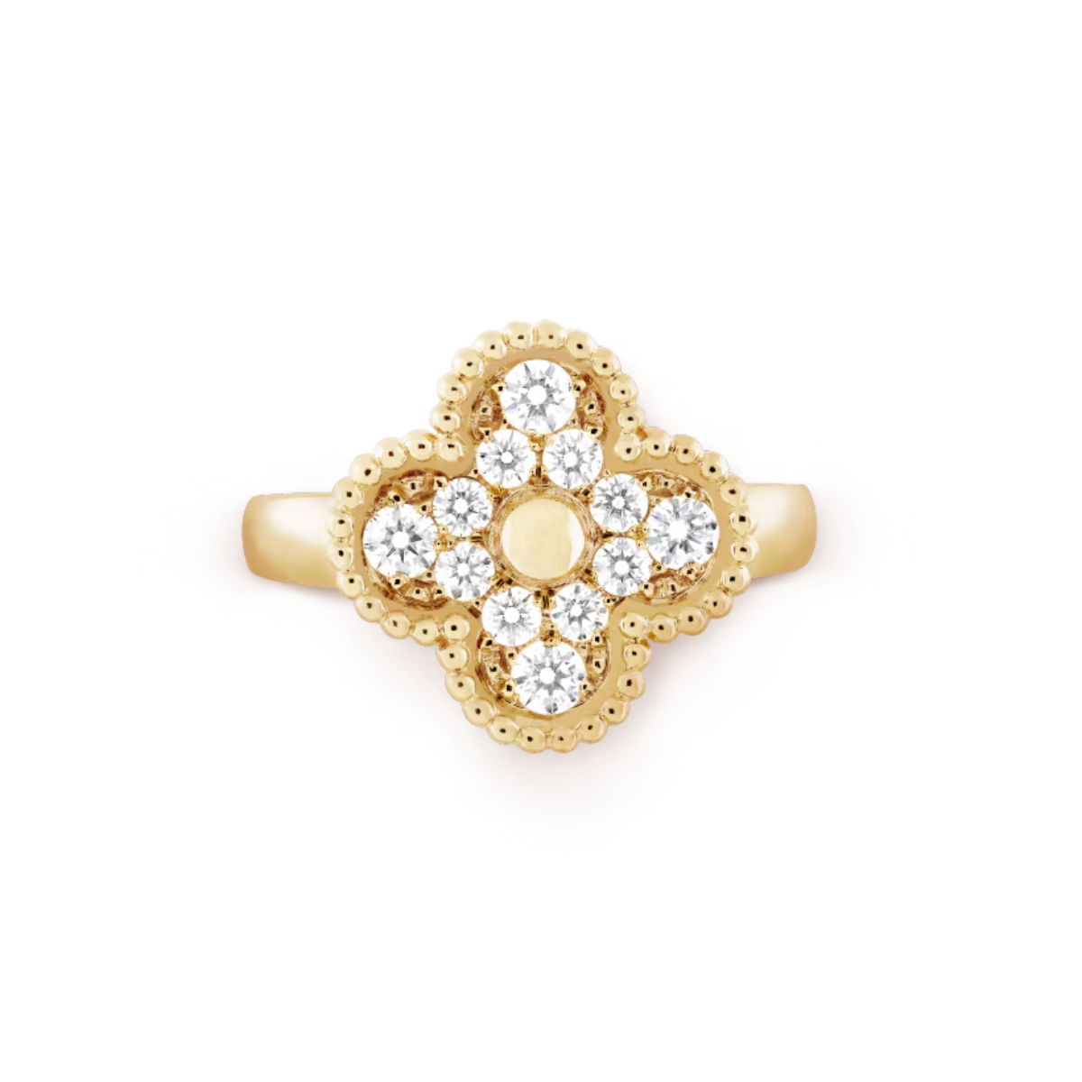 Anel Vintage Alhambra Snowflake - Ouro 18K