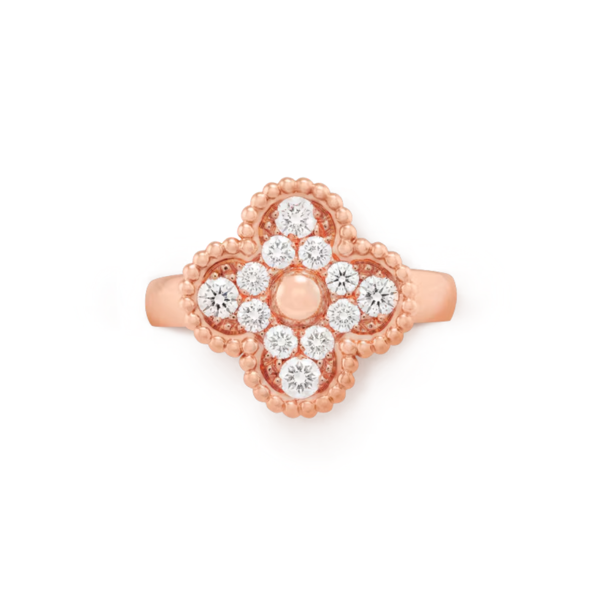 Anel Vintage Alhambra Snowflake - Ouro Rose