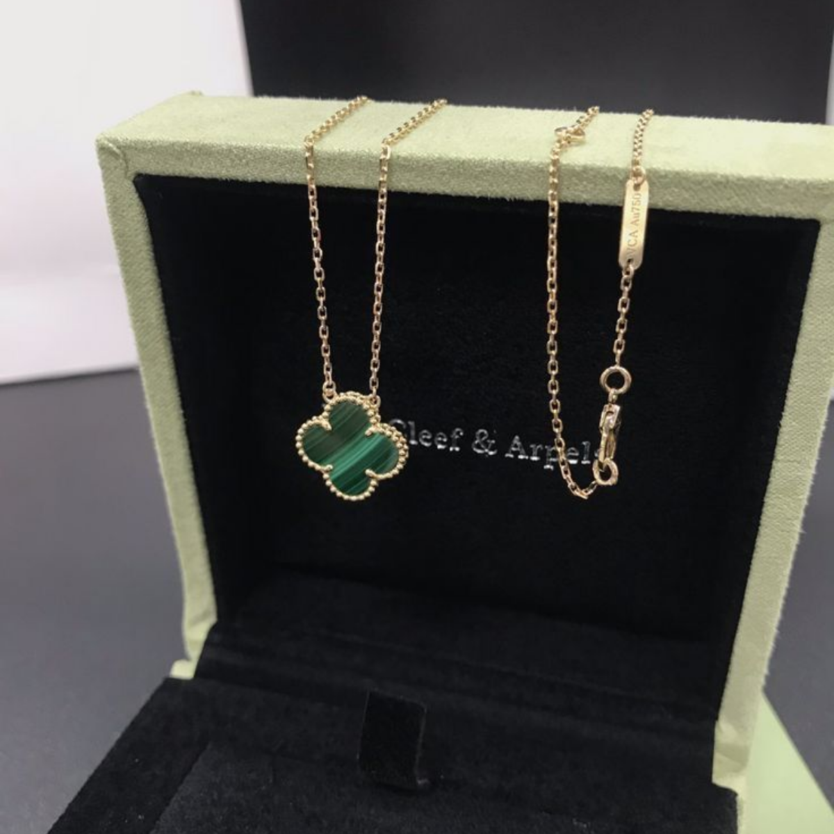 Conjunto Alhambra Vintage Trevo Completo Verde - Ouro 18K
