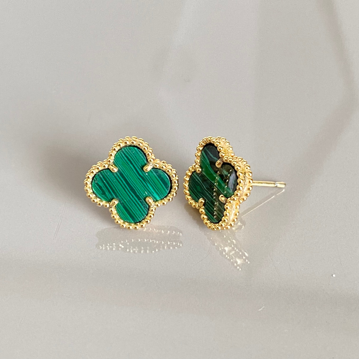 Conjunto Alhambra Vintage Trevo Completo Verde - Ouro 18K