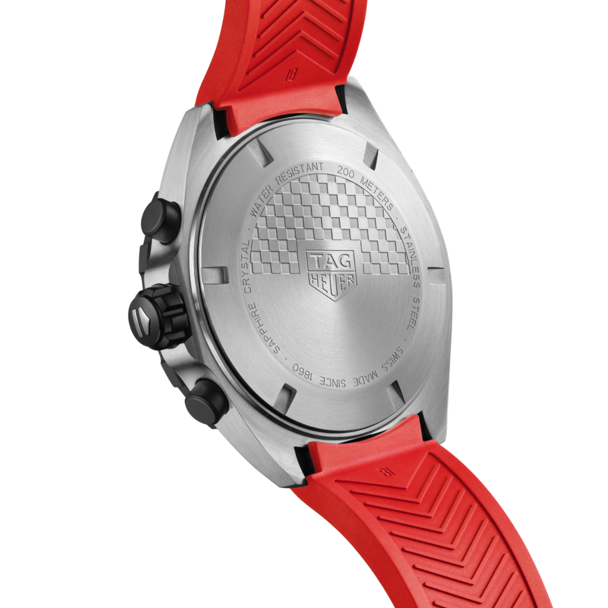 Relógio T.H Formula 1 Tachymetre Fundo Vermelho - Pulseira Borracha