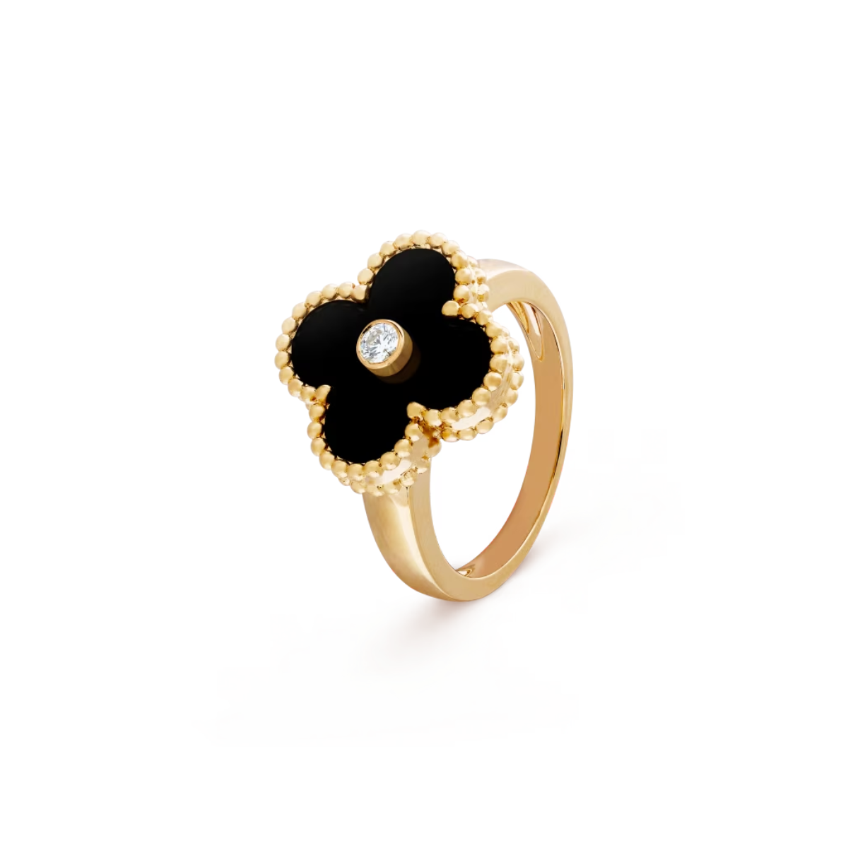 Anel Vintage Alhambra Preto - Ouro 18K