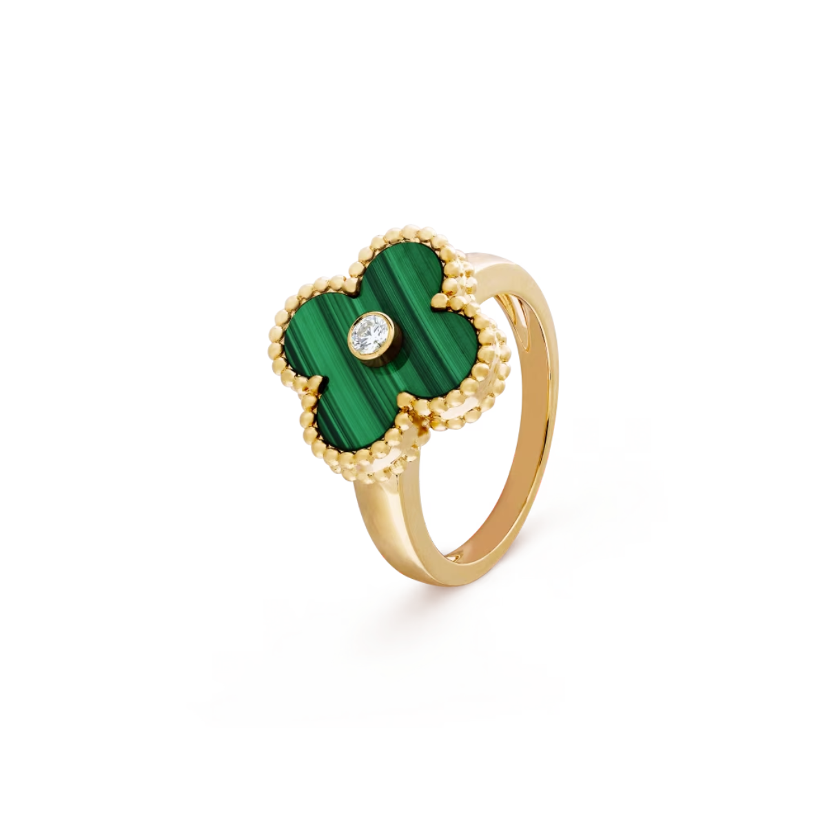 Anel Vintage Alhambra Verde - Ouro 18K