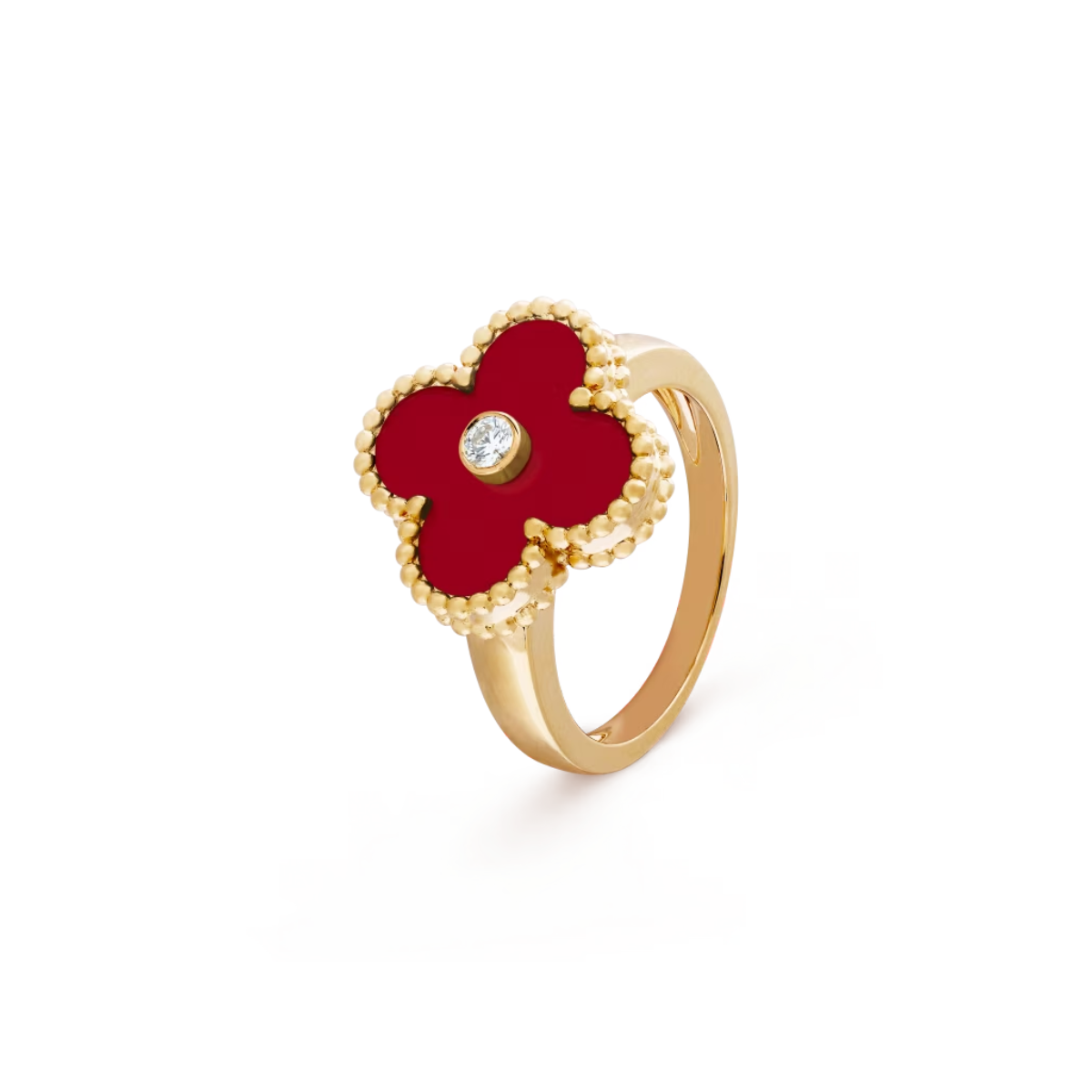 Anel Vintage Alhambra Vermelho - Ouro 18K