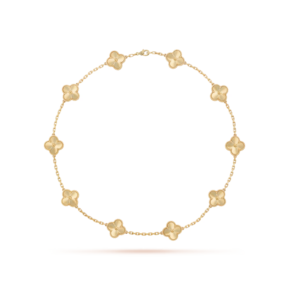 Colar Vintage Alhambra 10 Trevos Brilhante - Ouro 18K